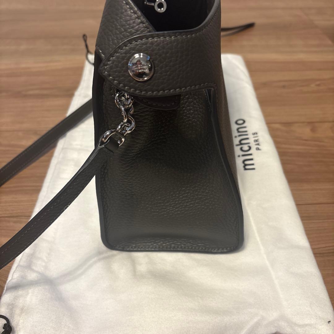 michino ハンドバッグ　ルテス　スモール　チャコールグレー