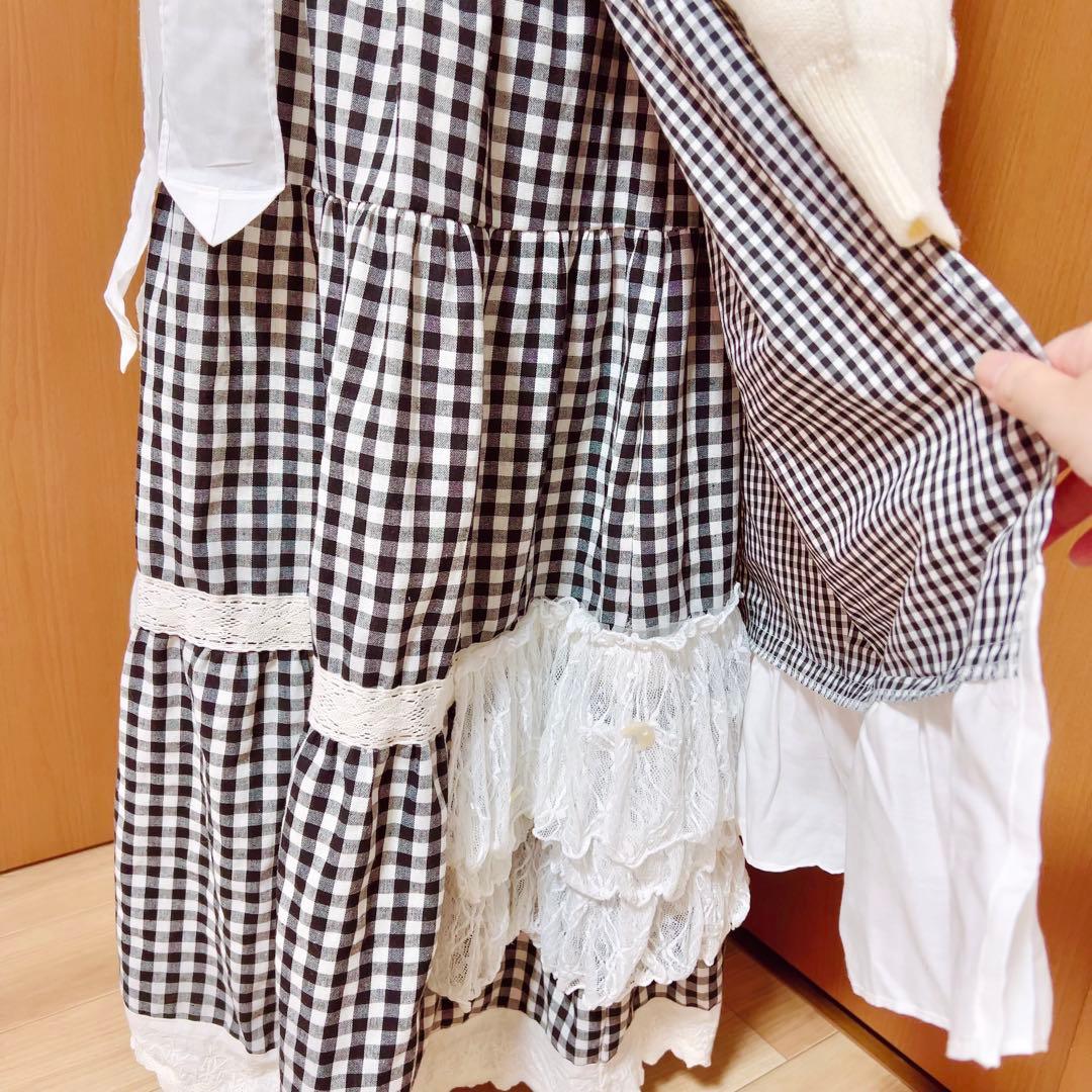 カントリーコーデセット　エプロンドレス