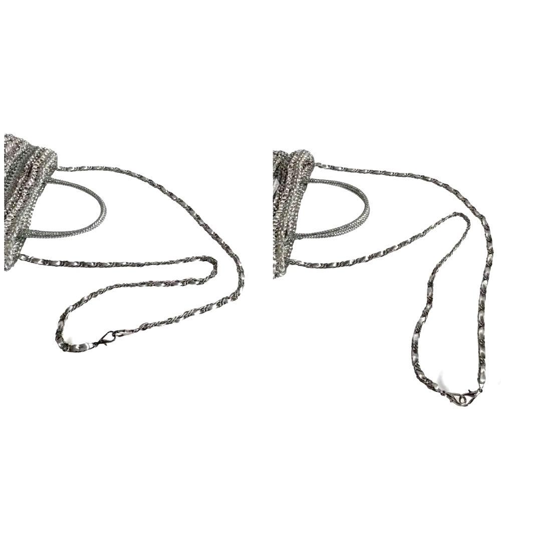 アンテプリマ ショルダーバッグ ハンド チェーン 2WAY リボン シルバー