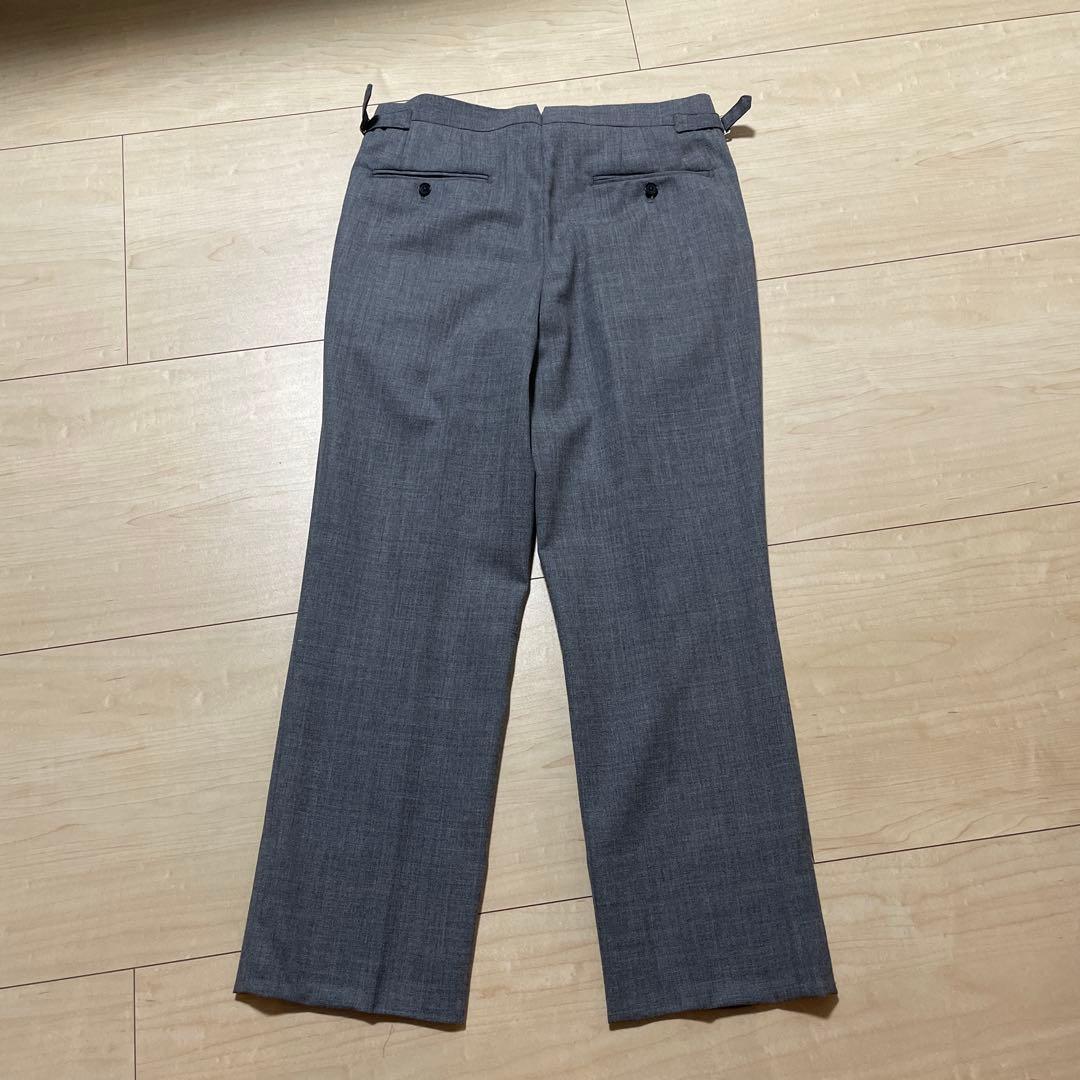 BEAMS F ウール フレスコ 2プリーツ サイドアジャスター スラックス