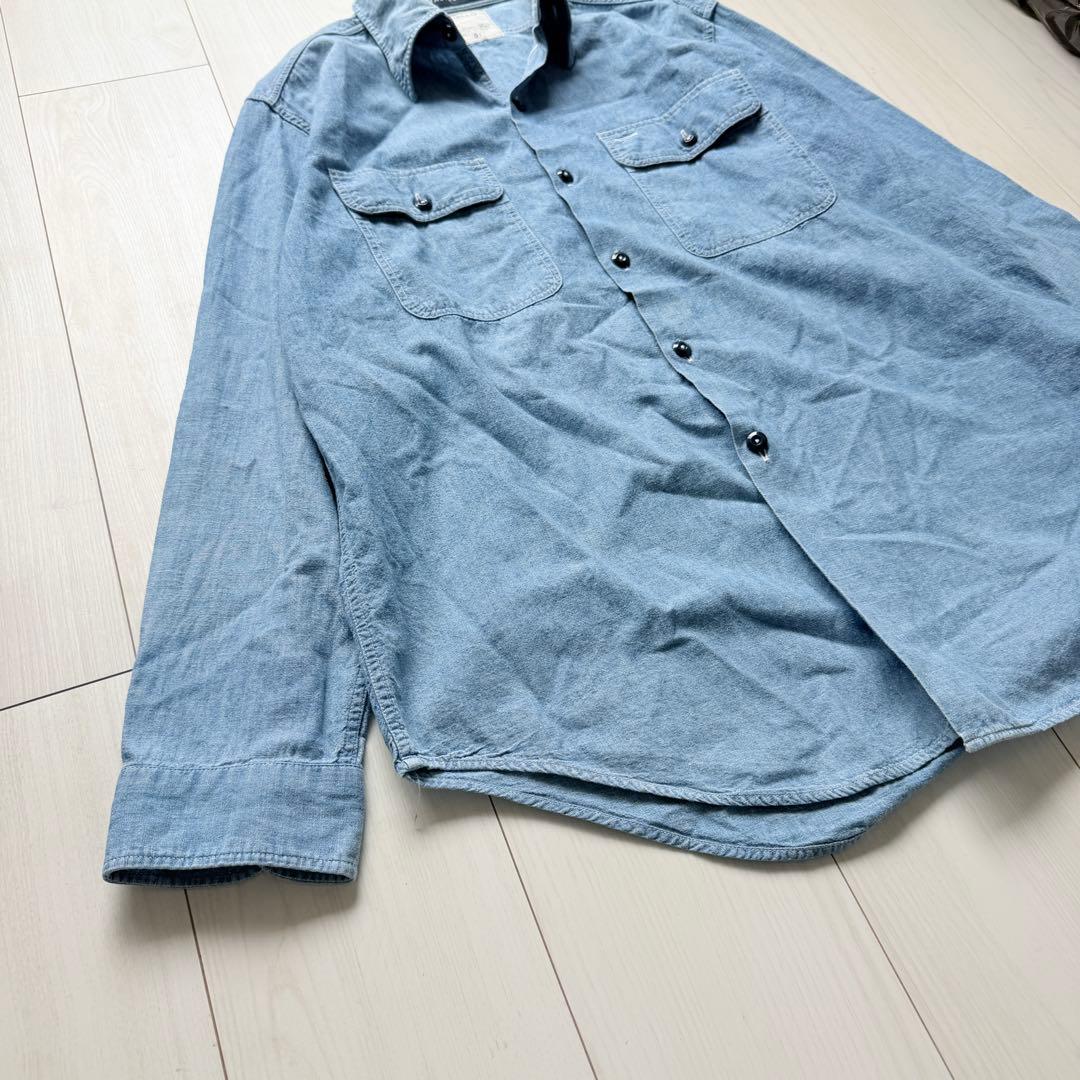 希少✨マディソンブルー　HAMPTON シャンブレーシャツ ワークシャツ　刺繍