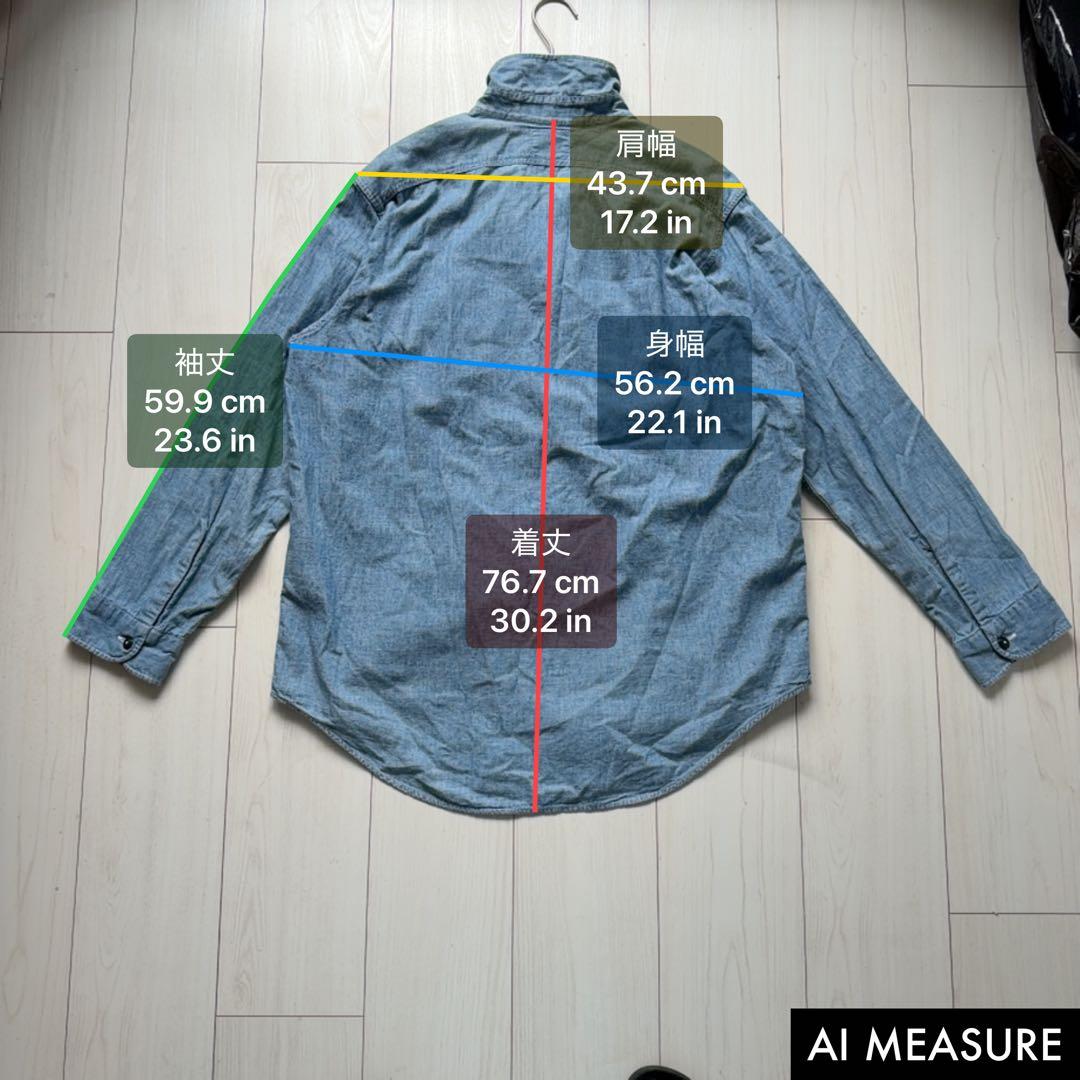 希少✨マディソンブルー　HAMPTON シャンブレーシャツ ワークシャツ　刺繍