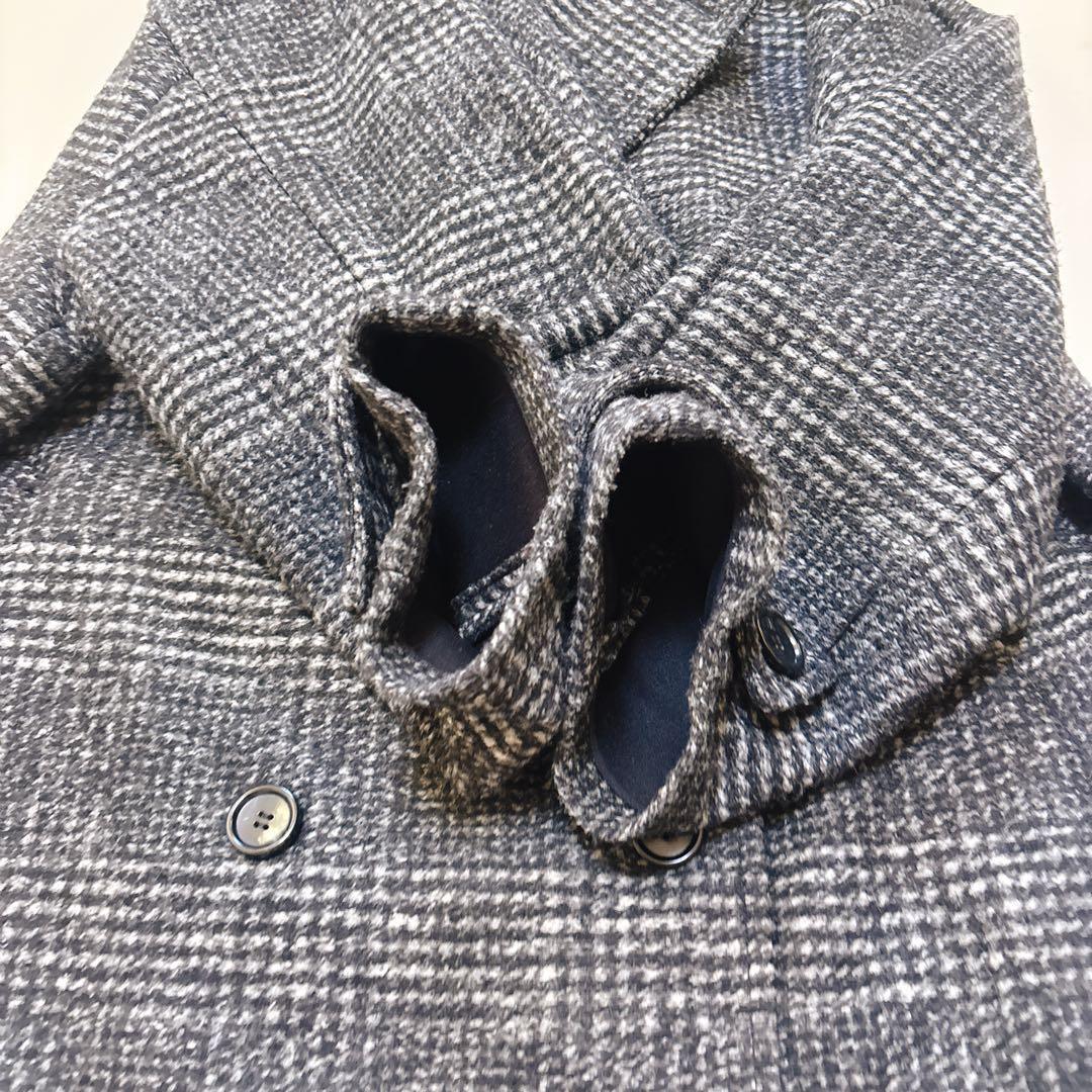 スピックアンドスパン Wスライバーチェックハーフコート38