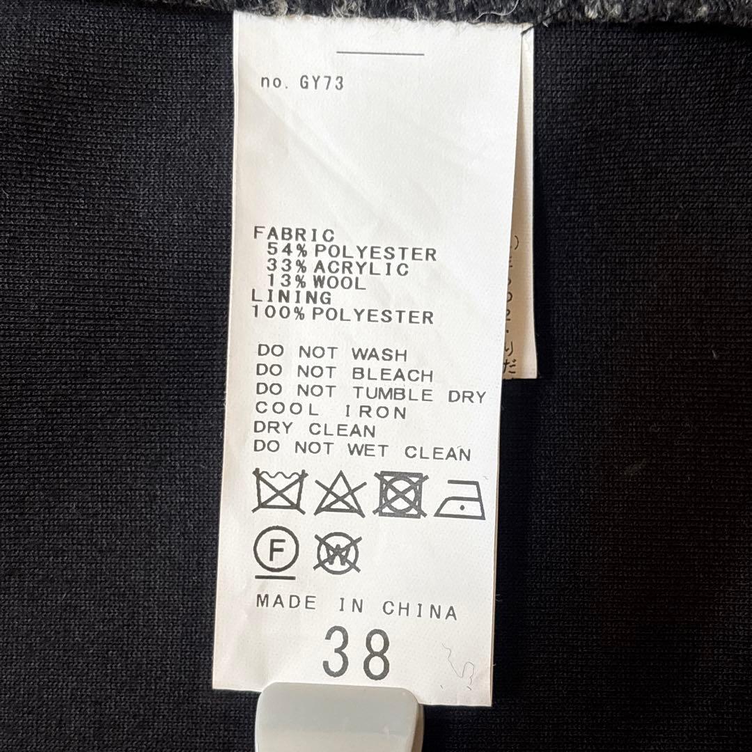 スピックアンドスパン Wスライバーチェックハーフコート38