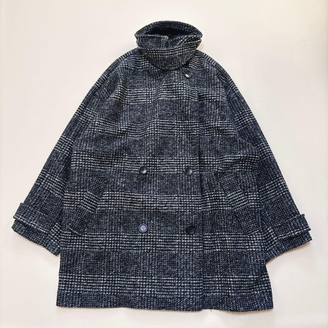 スピックアンドスパン Wスライバーチェックハーフコート38