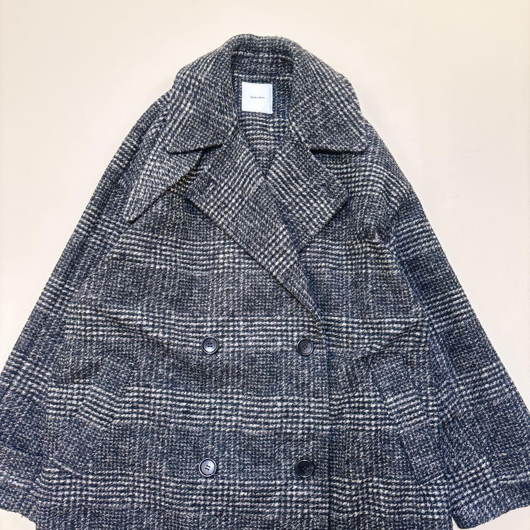 スピックアンドスパン Wスライバーチェックハーフコート38