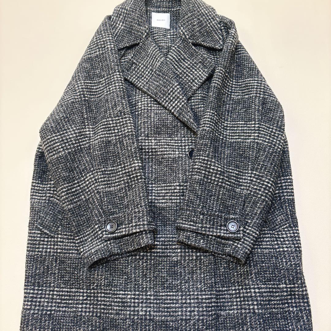 スピックアンドスパン Wスライバーチェックハーフコート38