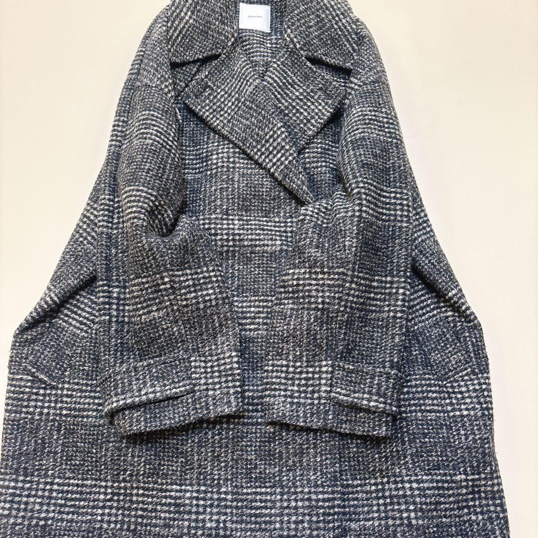 スピックアンドスパン Wスライバーチェックハーフコート38