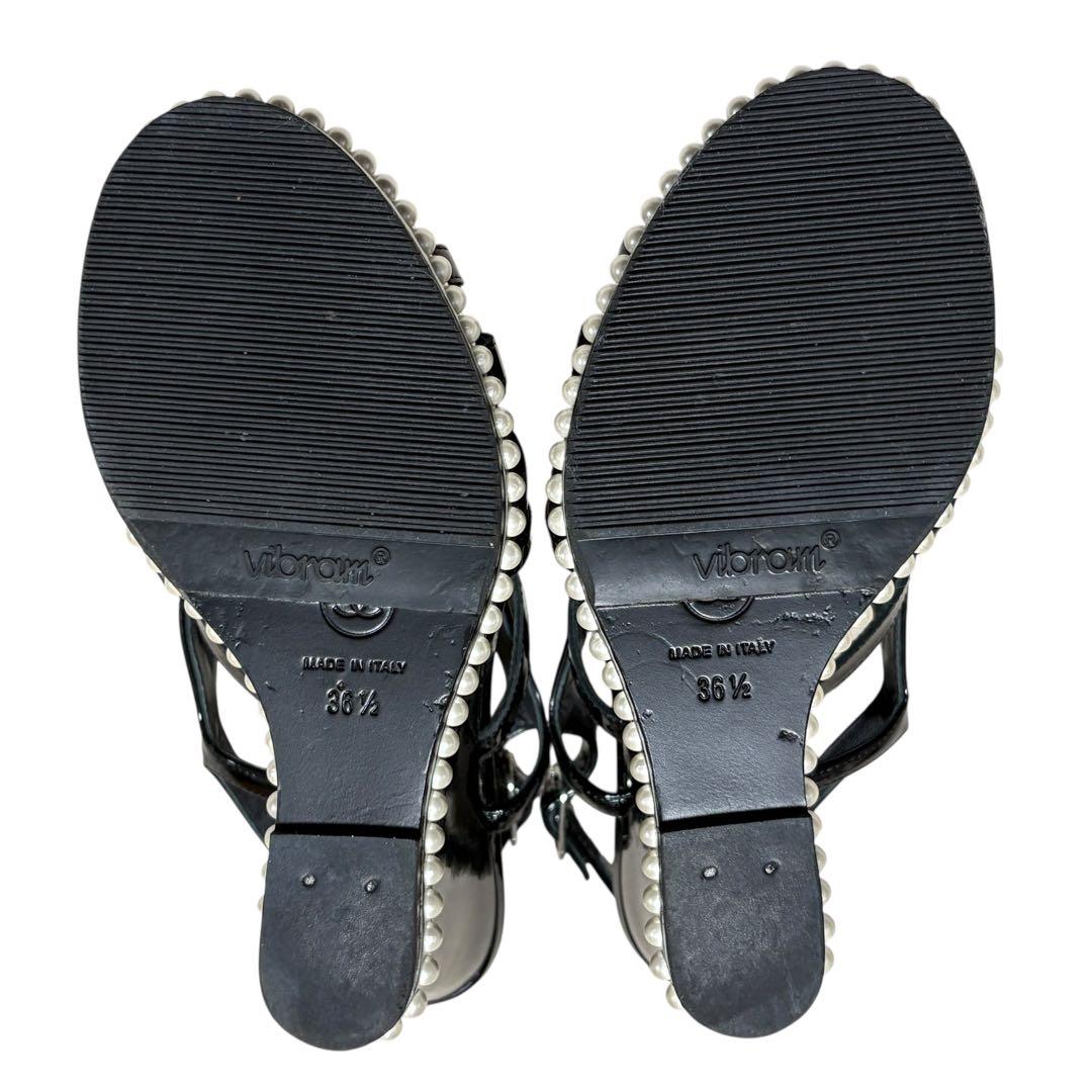 CHANEL シャネル ココマーク パール サンダル 36 1/2