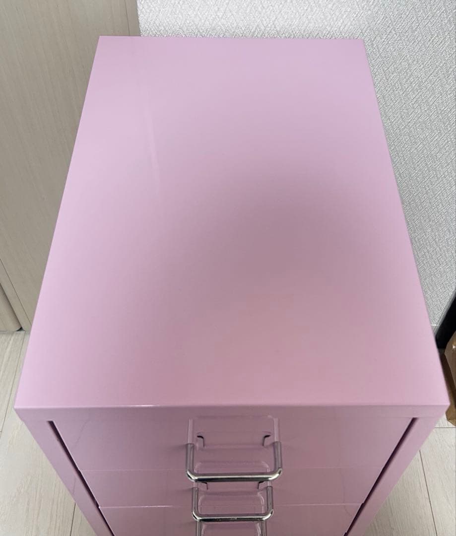 組み立て済　IKEA HELMER ヘルメル 6段チェスト 引き出し　ピンク