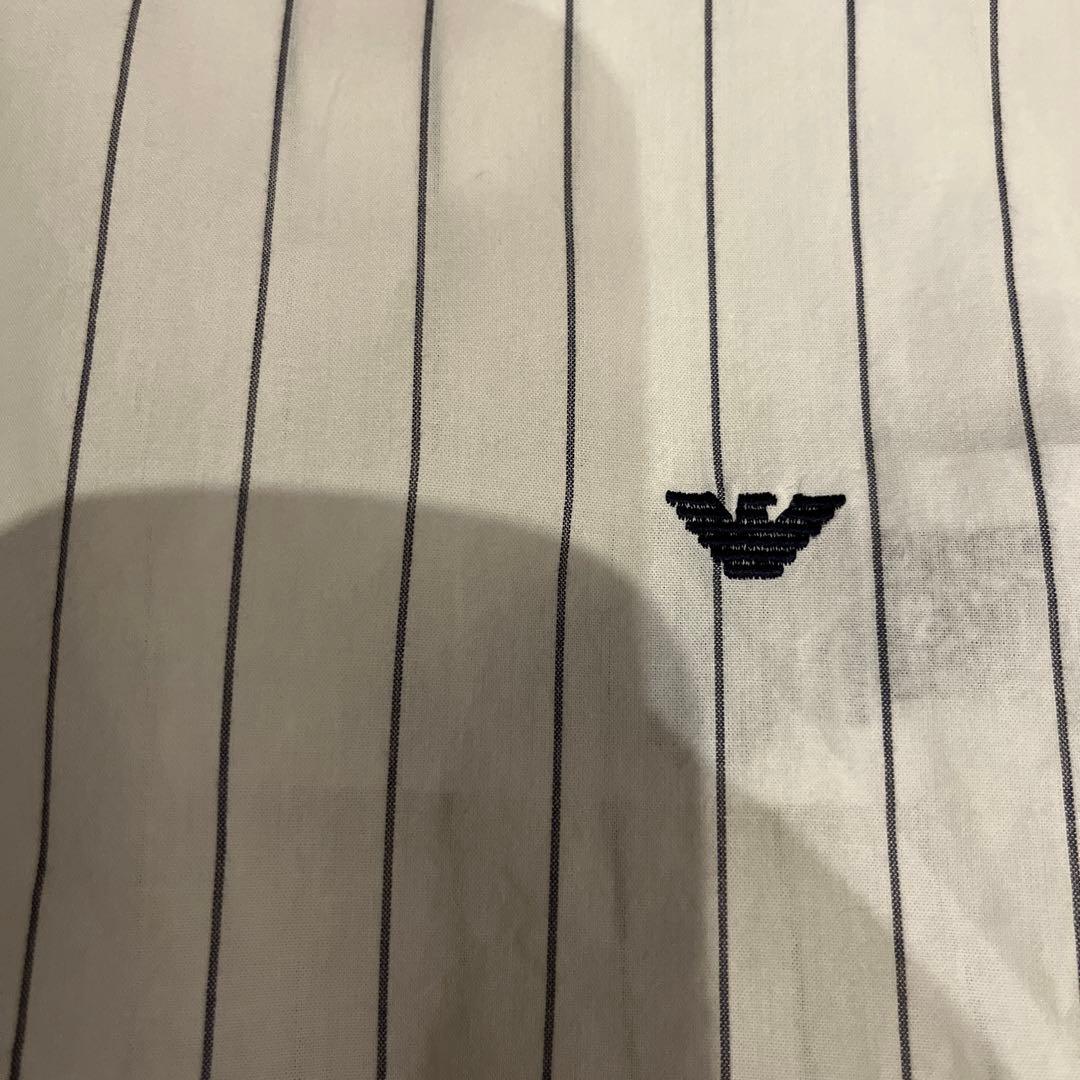 EMPORIO ARMANI ストライプ長袖シャツ 130cm &白パンツセット