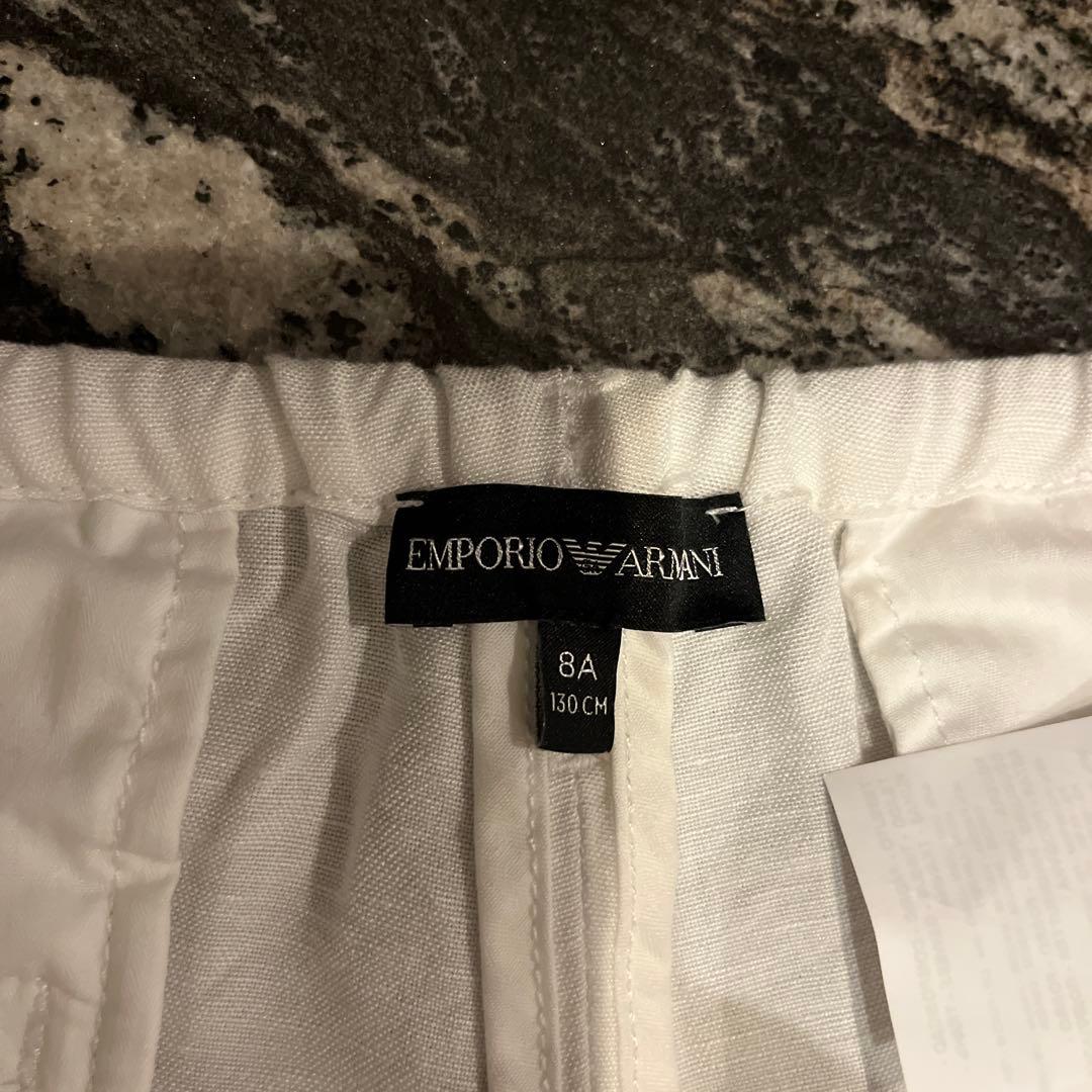 EMPORIO ARMANI ストライプ長袖シャツ 130cm &白パンツセット