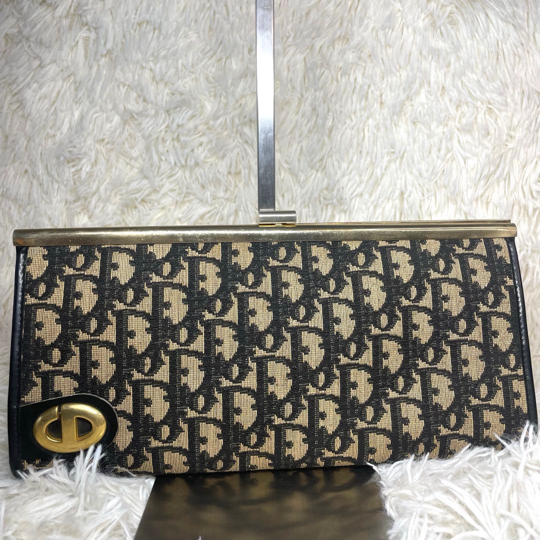訳あり♡Dior✨クリスチャンディオール　トロッター　がま口　パーティバッグ