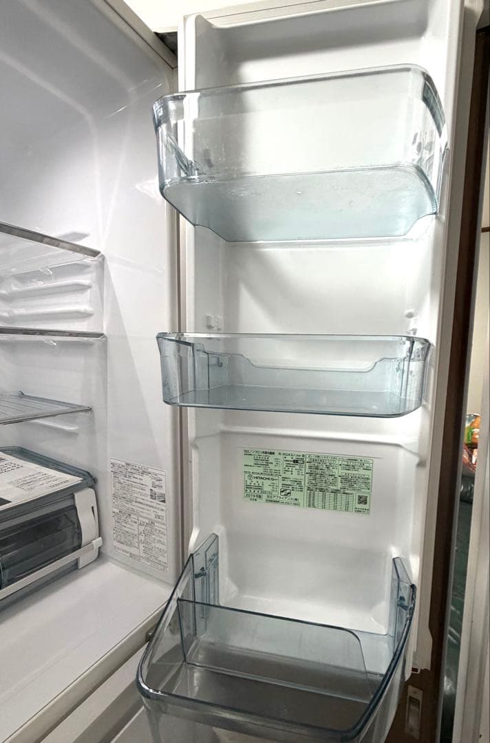 日立 ホワイト 冷蔵庫 LED照明付き