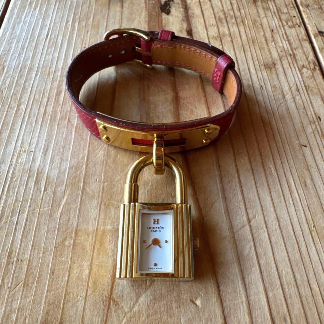 エルメス　ヴィンテージケリー　ケリーウォッチ　レッド　Hermes 時計