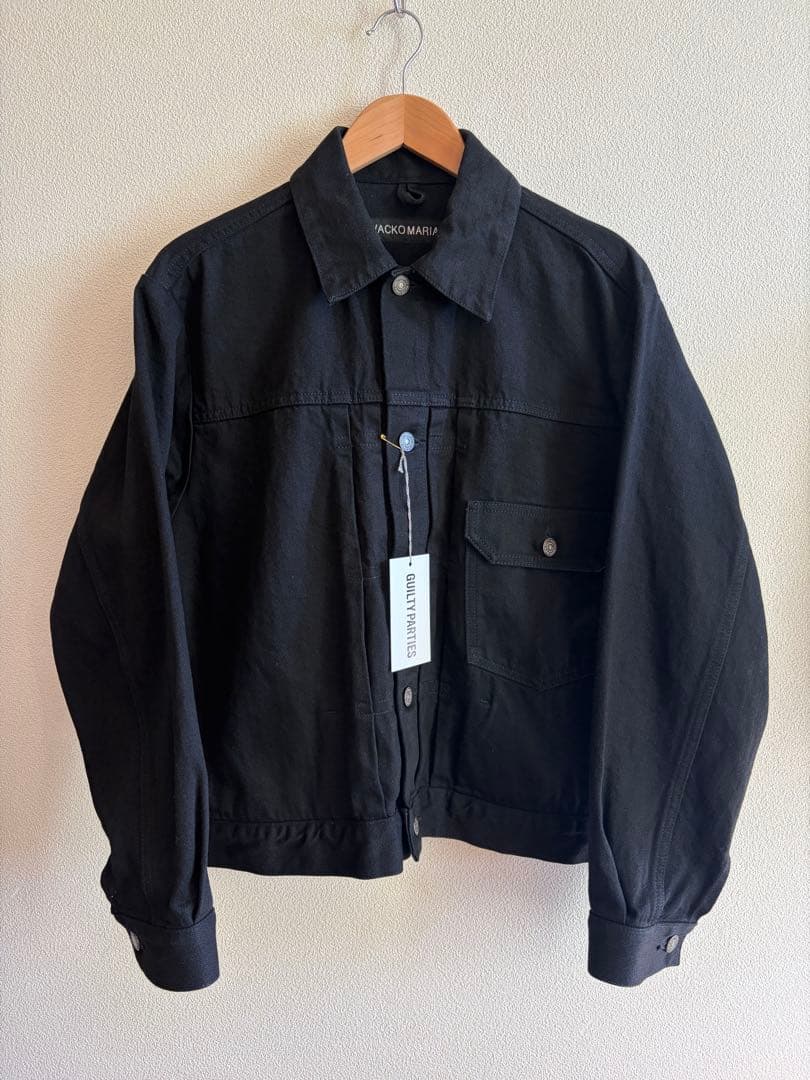 サイズS WACKO MARIA TRUCKER JACKET BLACK
