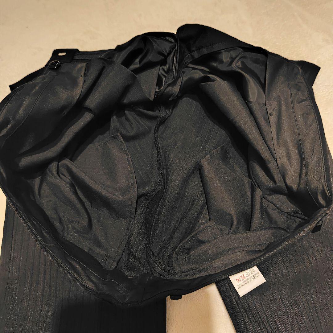 美品　ロエン　スリーピースセットアップスーツ　ドクロ　総柄　L ストライプ　黒