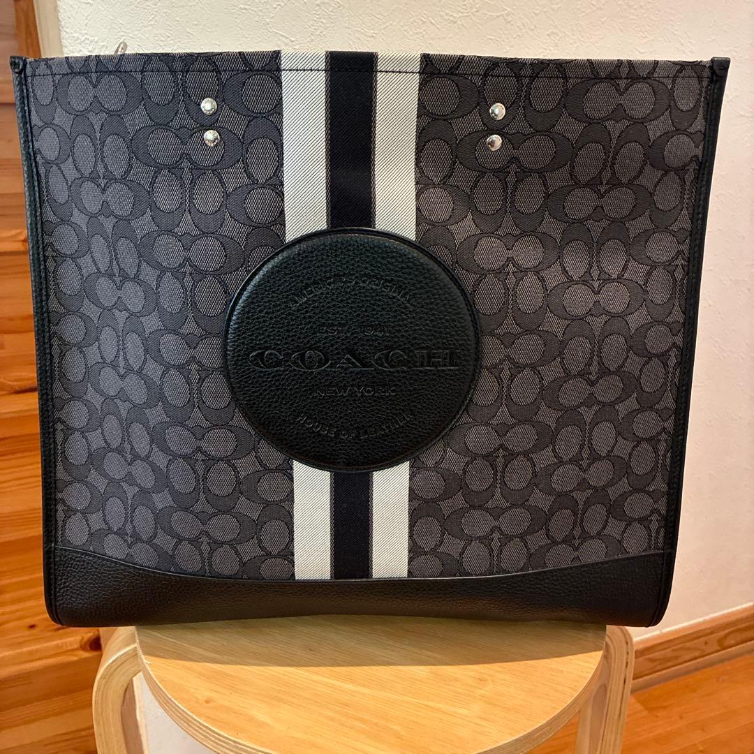 milk COACH トートバッグ ロゴ ストライプ