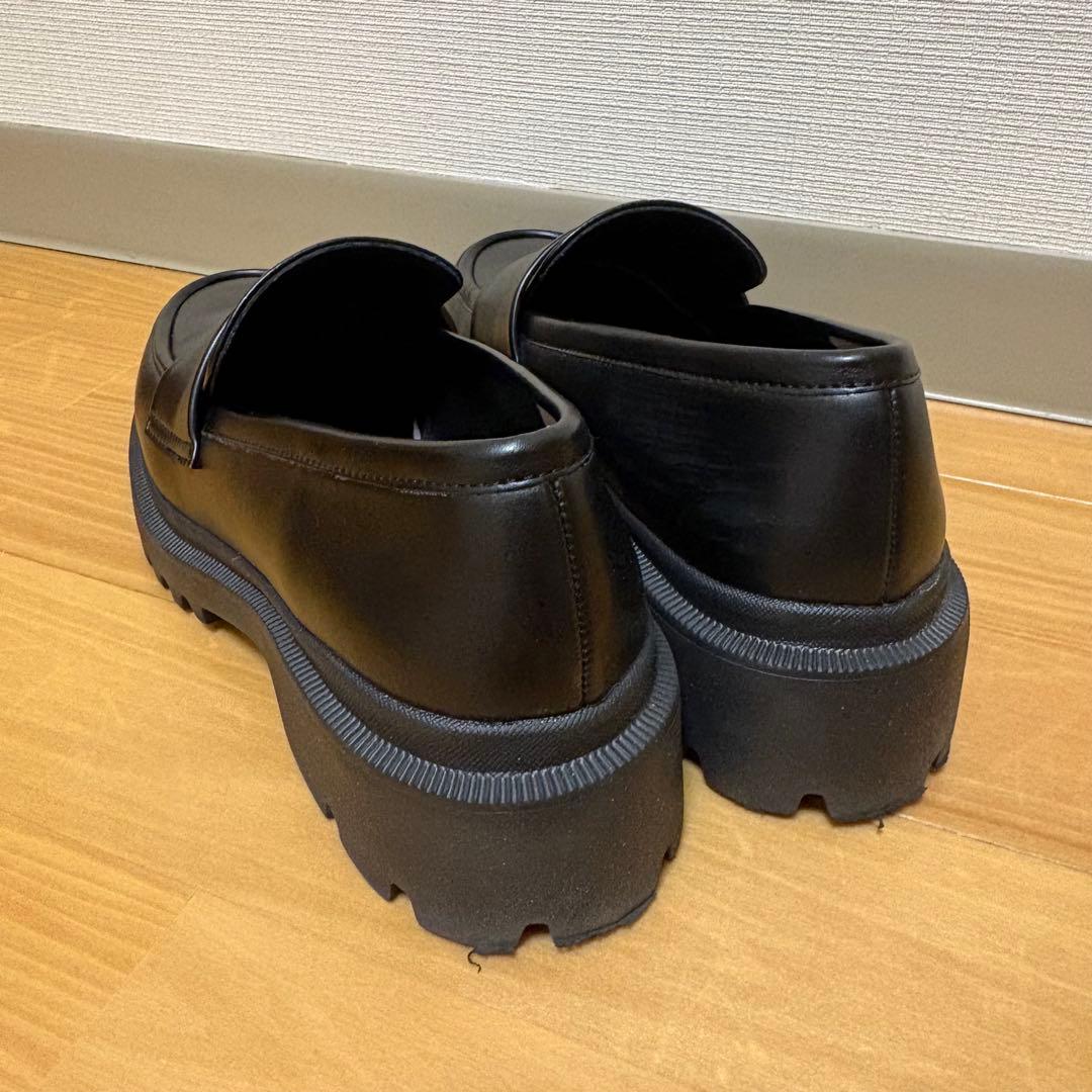 アダムエロペ 晴雨兼用ベーシックローファー/撥水 ブラック 23.5