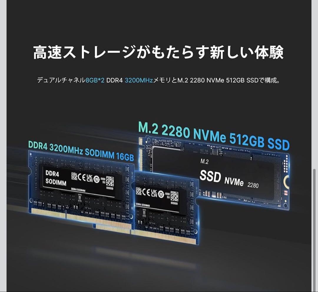 値下げ中！インテル ミニPC i5 12600H BOSGAME P2 Lite