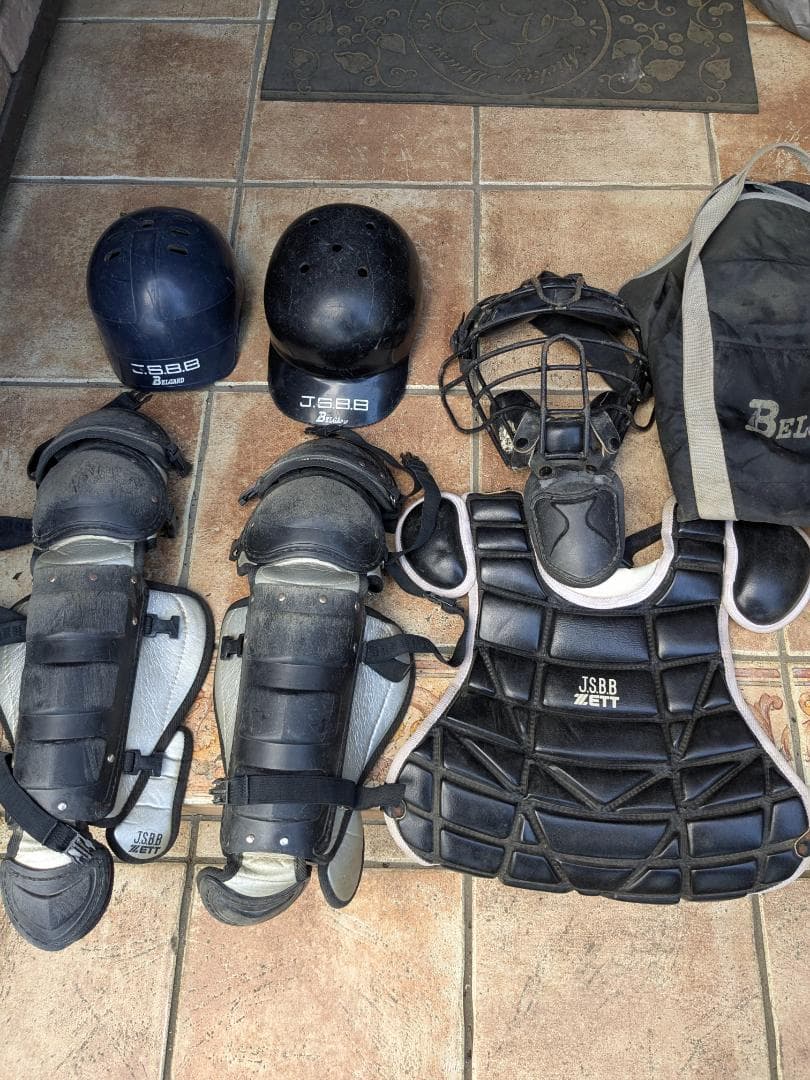 ZETT JSBB サイズ キャッチャー防具一式 軟式野球 道具バック