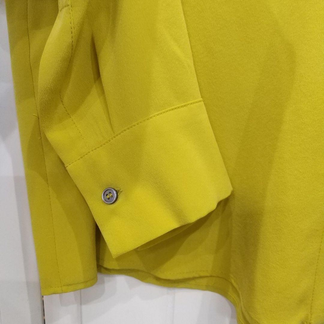 bwo3匹様‼️未着・極美品エス マックスマーラ シルクシャツ マスタードカラー