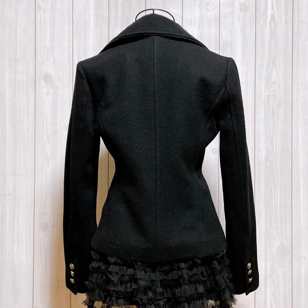 ピーコート ウール ジャケット 黒 平成ギャル y2k ダーク パンク nana