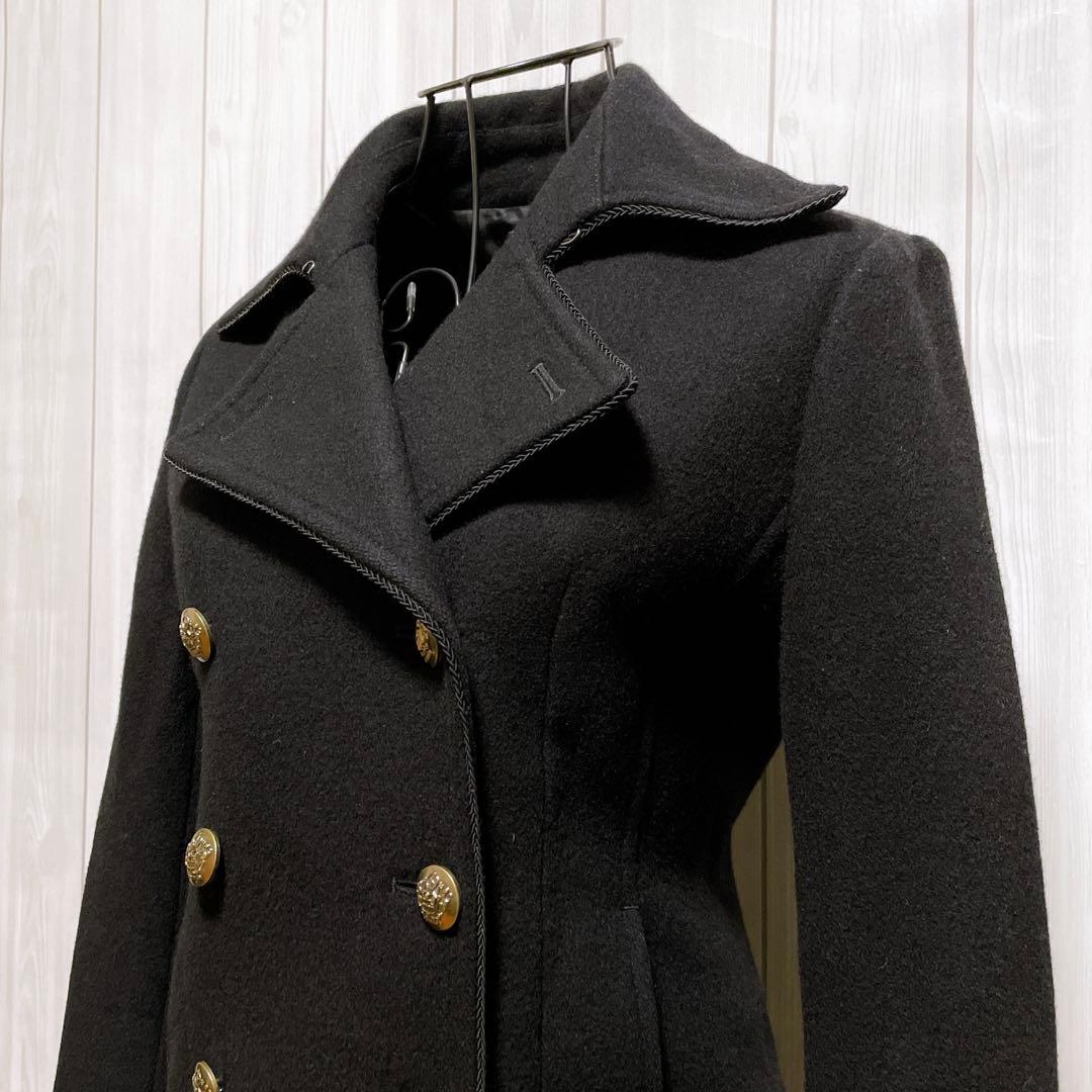 ピーコート ウール ジャケット 黒 平成ギャル y2k ダーク パンク nana