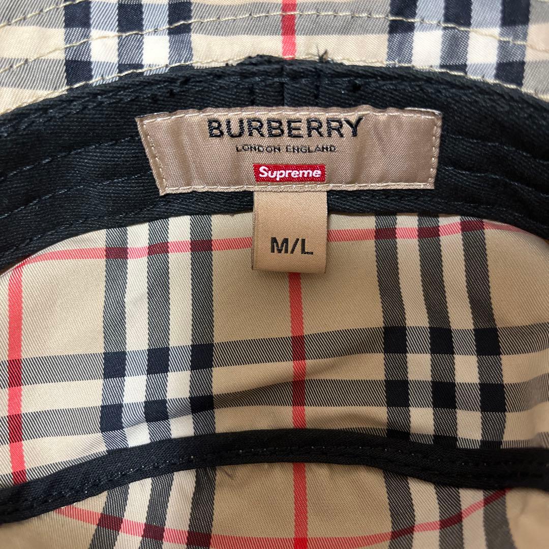 【*K様 SUPREME BURBERRY バケットハット M/L