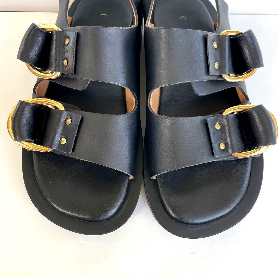 超美品☆Curensology×CAMINANDO ダブルリングサンダル24