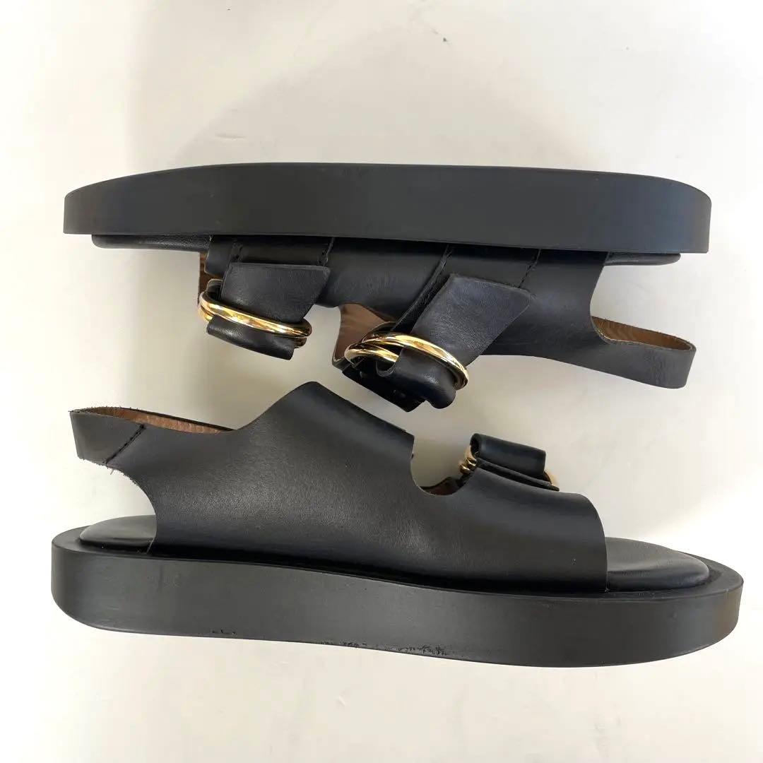 超美品☆Curensology×CAMINANDO ダブルリングサンダル24