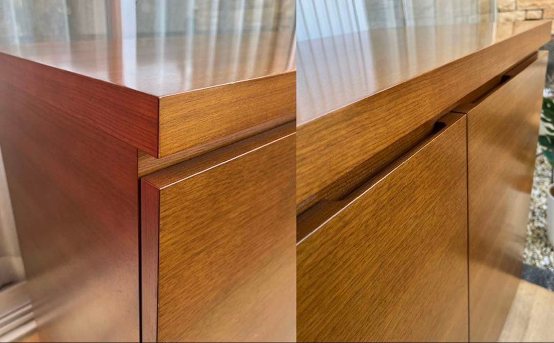 モダンスタイル　木製キャビネット　ミッドセンチュリー　サイドボード　チーク材