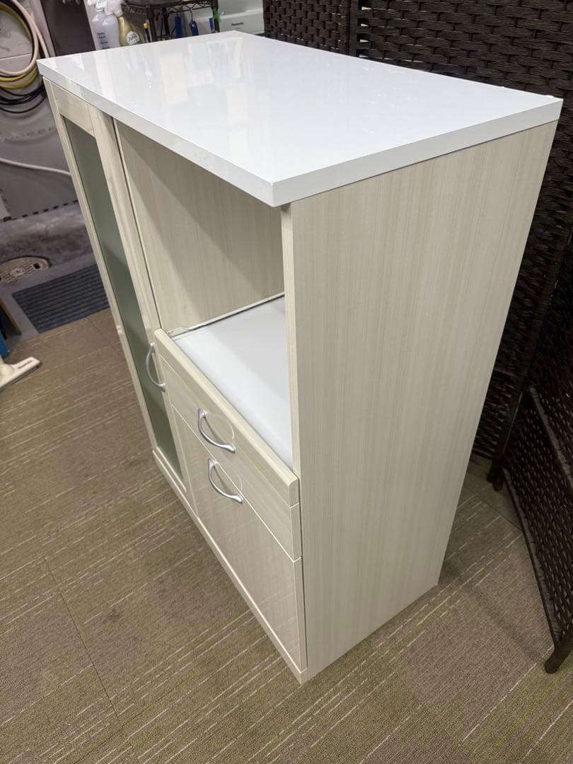 【洗浄消毒作業済】【美品】ニトリ　レンジ台　ブリエ　NRE 10575 食器棚