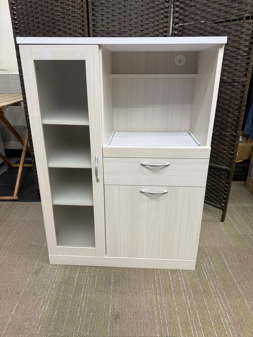 【洗浄消毒作業済】【美品】ニトリ　レンジ台　ブリエ　NRE 10575 食器棚