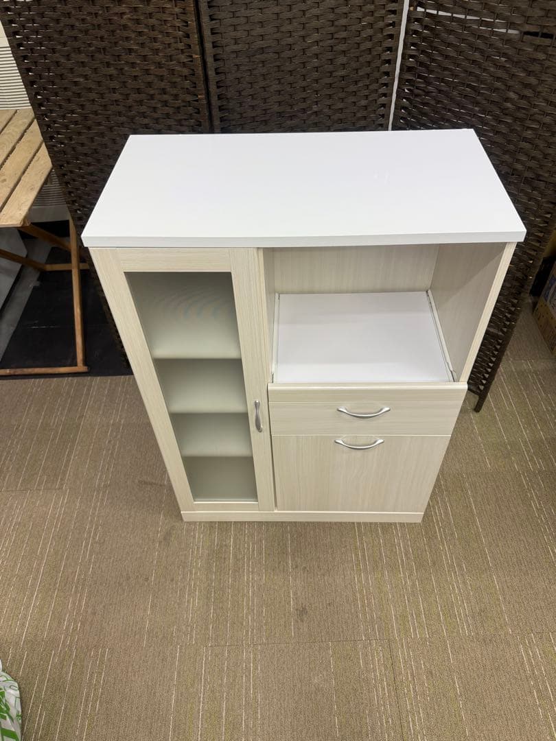 【洗浄消毒作業済】【美品】ニトリ　レンジ台　ブリエ　NRE 10575 食器棚