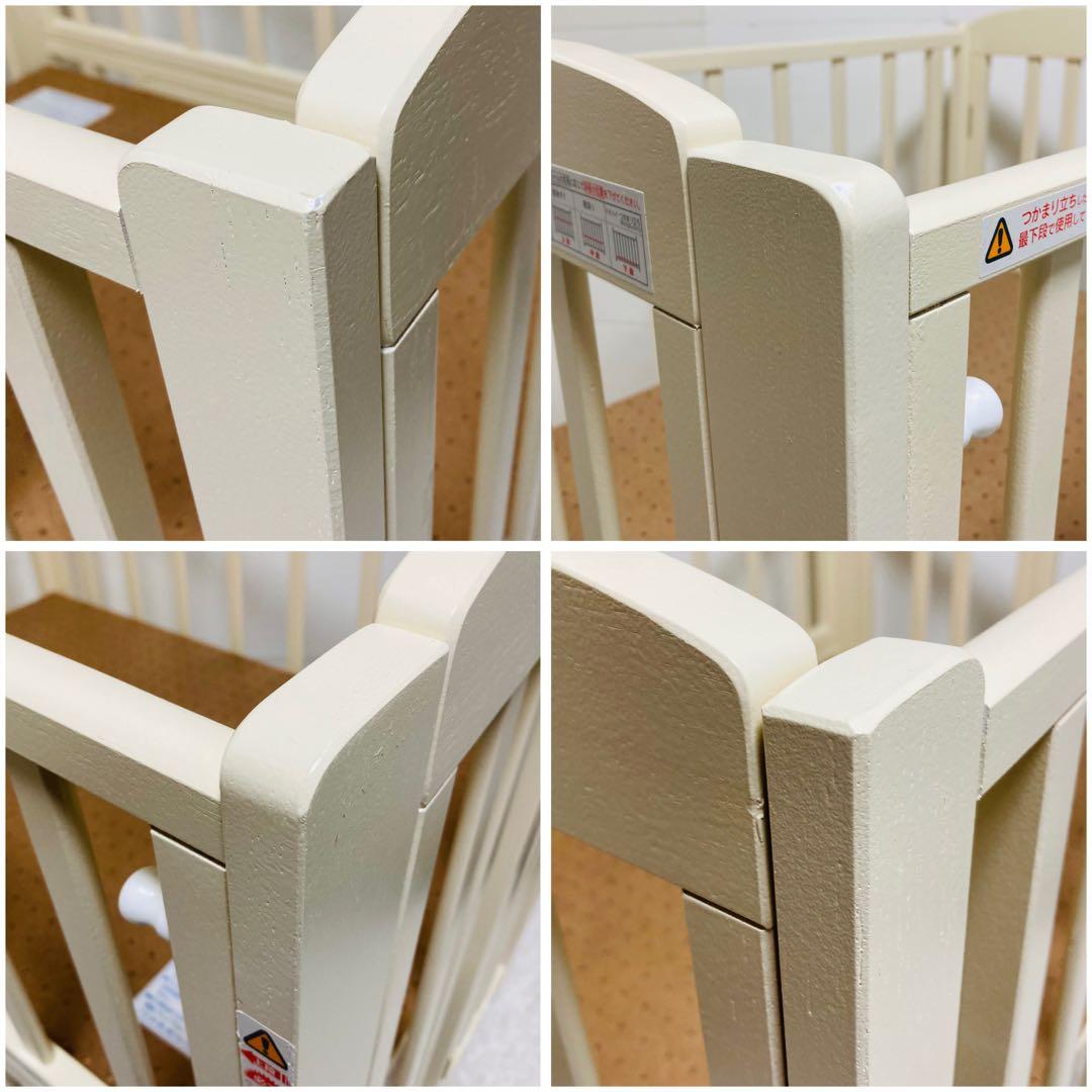 【美品】カトージ ベビーベッド ミニサイズ 折り畳み式　キャスター付き