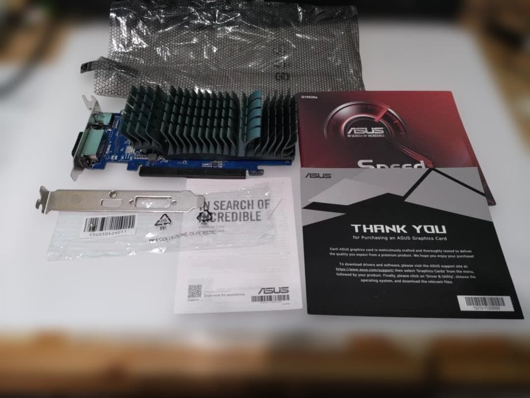 ASUS GT1030 2GB ファンレス 静音 ロープロファイル金具付 美品