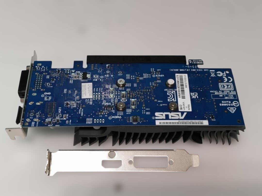 ASUS GT1030 2GB ファンレス 静音 ロープロファイル金具付 美品