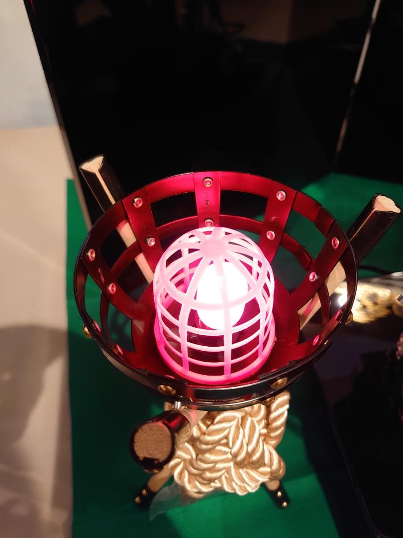 ●五月人形セット●　出世鎧着武者　子供大将　かがり火付き（電気付き）