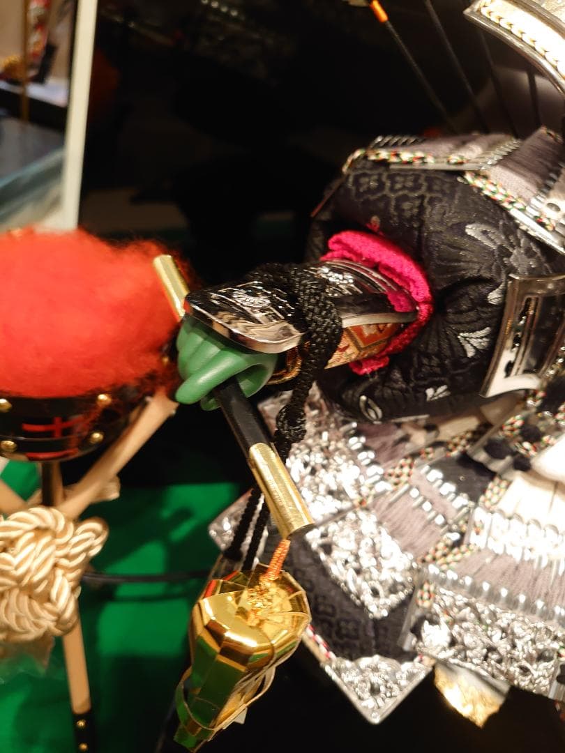 ●五月人形セット●　出世鎧着武者　子供大将　かがり火付き（電気付き）