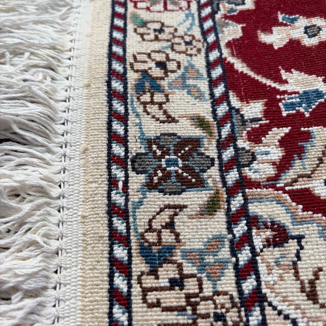 専用出品　ペルシャ絨毯　ナイン産9la約203cm×61cm 未使用に近い美品