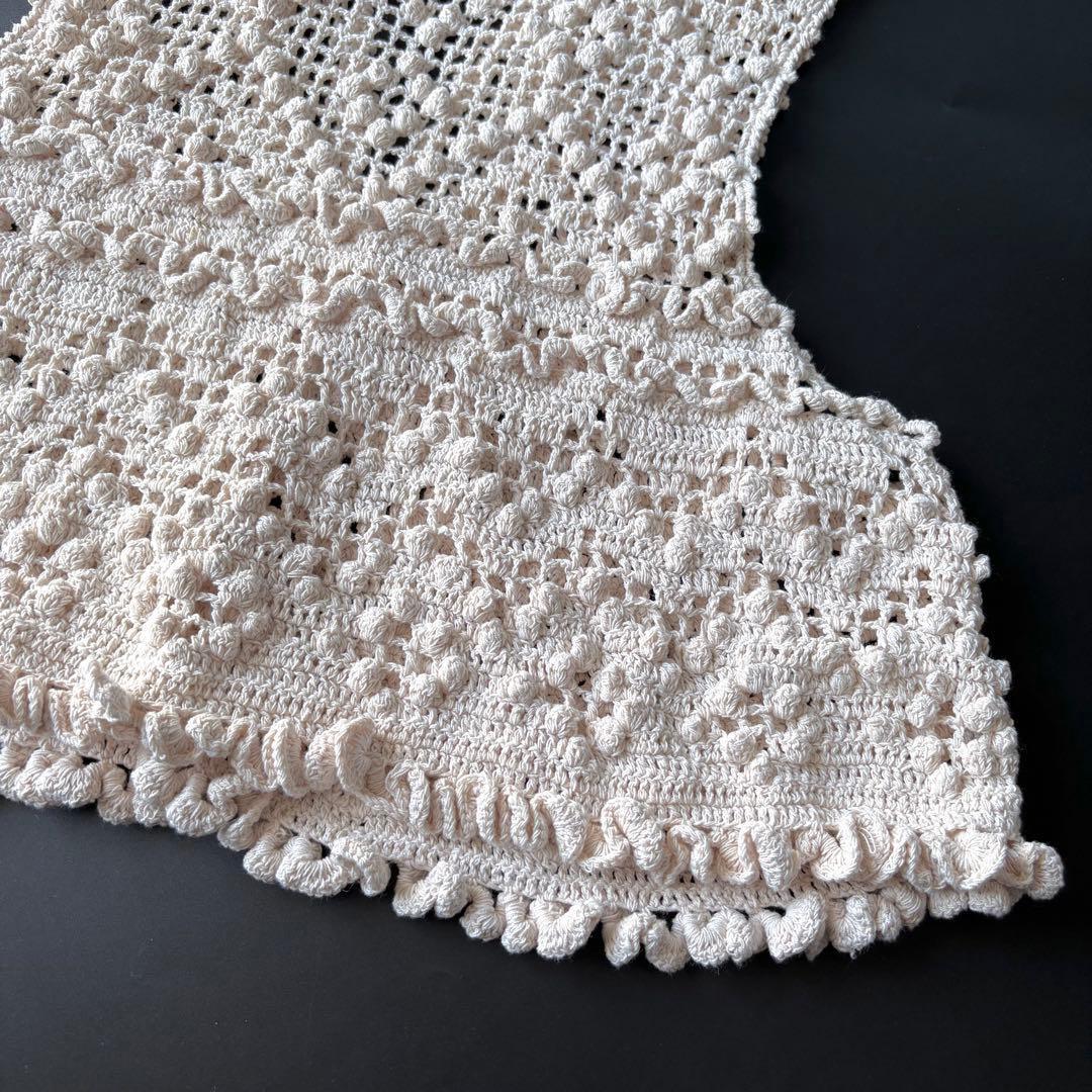 【定価42900円】unfil ハンドクロシェットジレ 手かぎ針編みベスト