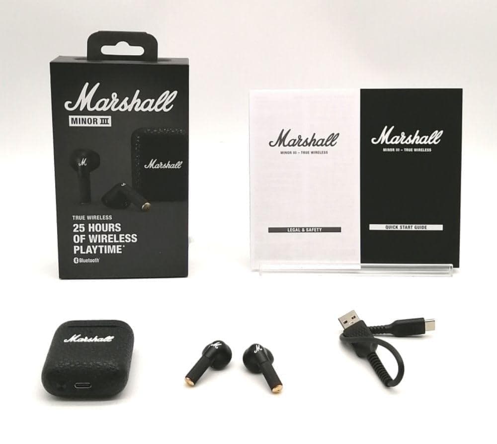 Marshall 完全ワイヤレスイヤホン Minor Ⅲ ブラック
