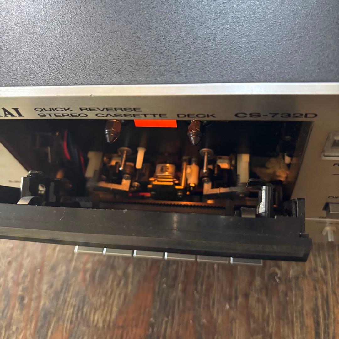 アカイ　CS-732D カセットデッキ　通電のみ
