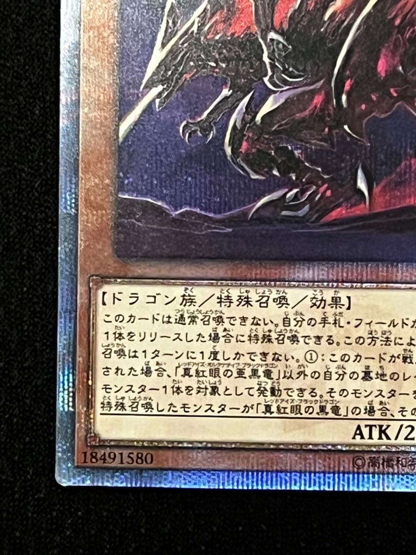 一軍コレ　真紅眼の亜黒竜 レッドアイズオルタナティブブラックドラゴン　20th