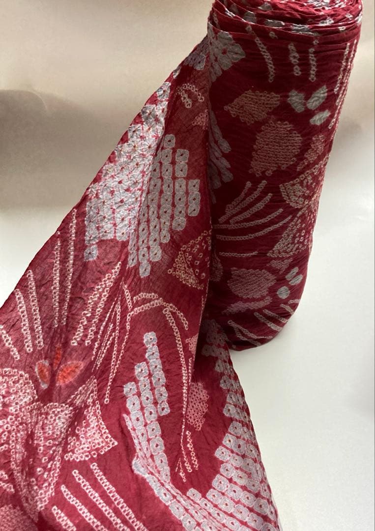 伝統工芸　有松総絞り　反物　手蜘蛛絞り　湯のし　幅だし済み　浴衣　リメイク