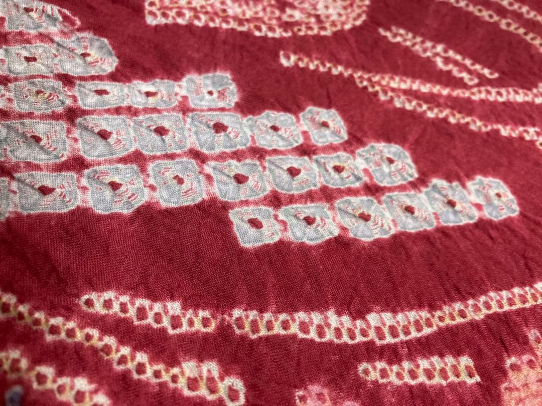 伝統工芸　有松総絞り　反物　手蜘蛛絞り　湯のし　幅だし済み　浴衣　リメイク