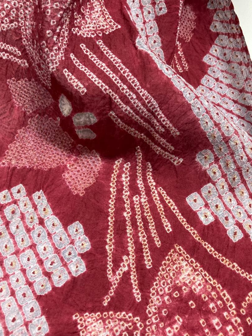 伝統工芸　有松総絞り　反物　手蜘蛛絞り　湯のし　幅だし済み　浴衣　リメイク