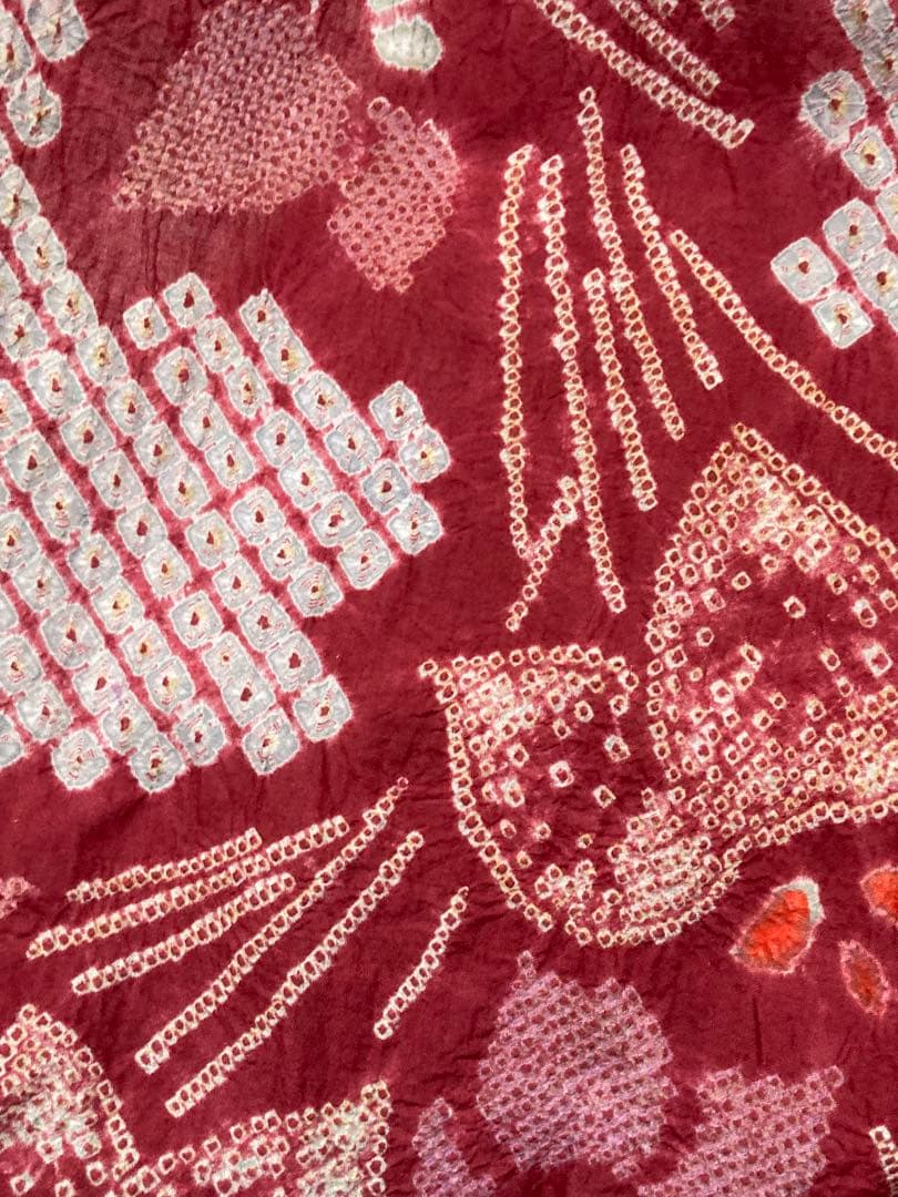 伝統工芸　有松総絞り　反物　手蜘蛛絞り　湯のし　幅だし済み　浴衣　リメイク