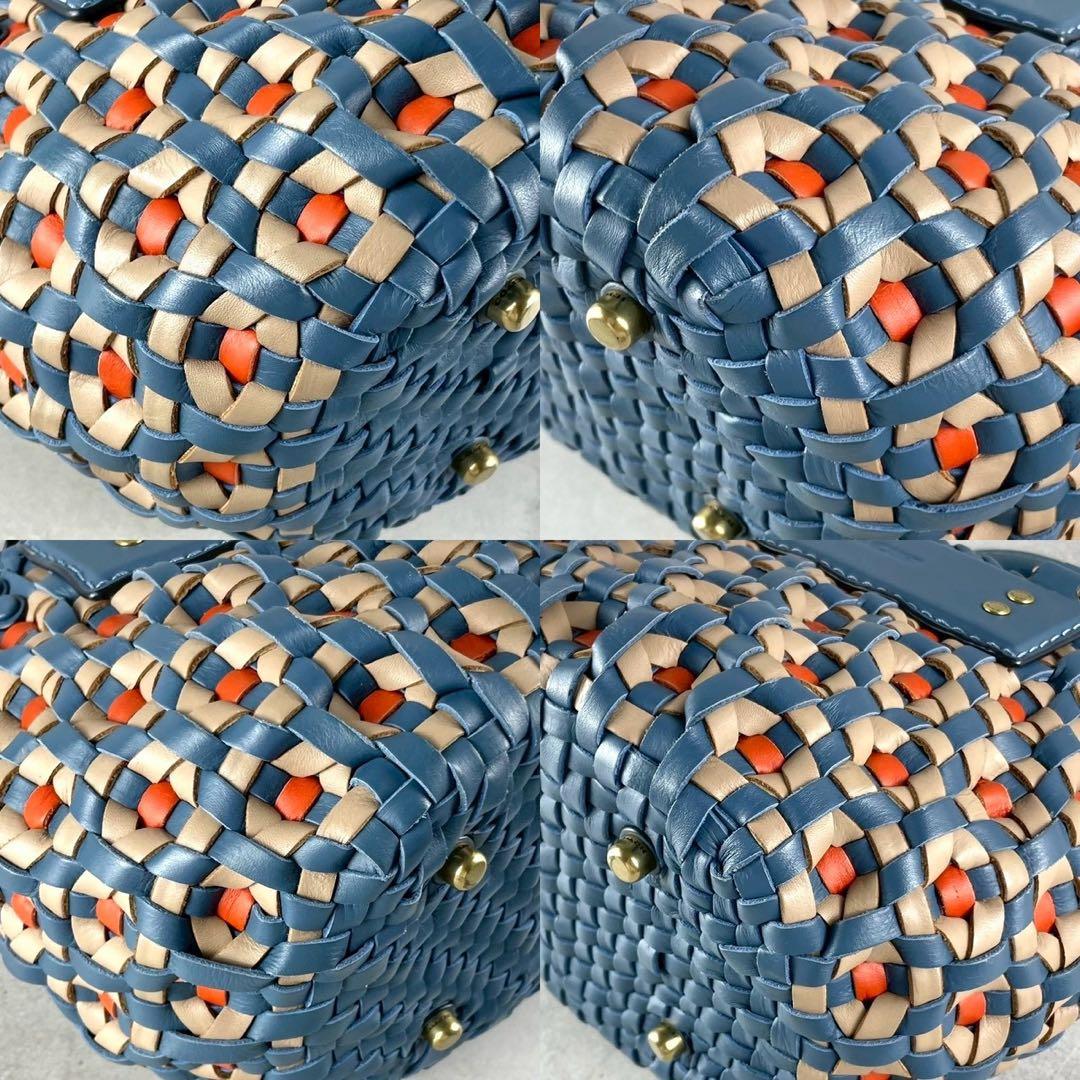 【未使用級】COACH コーチ カゴバッグ ブルー系 2044-603